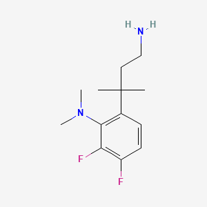 molecular formula C13H20F2N2 B13540487 6-(4-amino-2-methylbutan-2-yl)-2,3-difluoro-N,N-dimethylaniline 