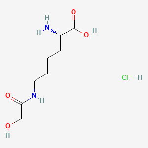 molecular formula C8H17ClN2O4 B13540514 (2S)-2-amino-6-(2-hydroxyacetamido)hexanoicacidhydrochloride 