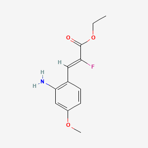 ethyl (2Z)-3-(2-amino-4-methoxyphenyl)-2-fluoroprop-2-enoate