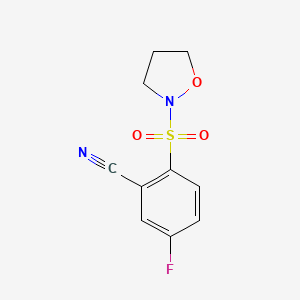 5-Fluoro-2-(1,2-oxazolidine-2-sulfonyl)benzonitrile