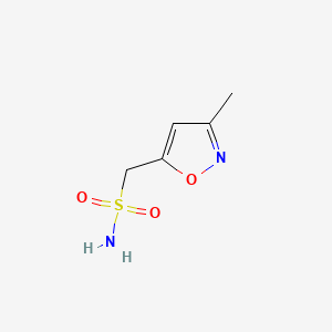 molecular formula C5H8N2O3S B13540562 (3-Methyl-1,2-oxazol-5-yl)methanesulfonamide 