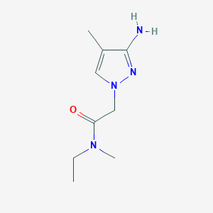 molecular formula C9H16N4O B13540584 2-(3-Amino-4-methyl-1h-pyrazol-1-yl)-N-ethyl-N-methylacetamide 