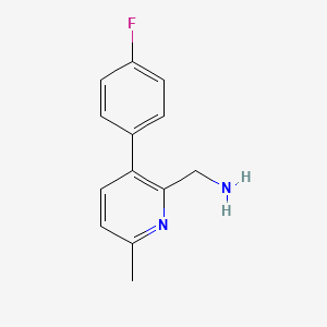 molecular formula C13H13FN2 B13540588 3-(4-Fluorophenyl)-6-methyl-2-pyridinemethanamine 