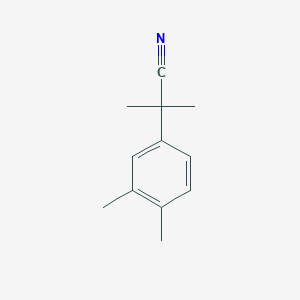 molecular formula C12H15N B13540635 2-(3,4-Dimethylphenyl)-2-methylpropanenitrile 