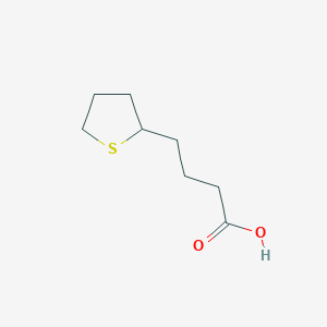 molecular formula C8H14O2S B13540642 4-(Thiolan-2-yl)butanoic acid 