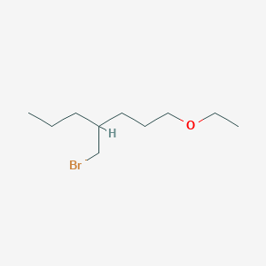 molecular formula C10H21BrO B13540643 4-(Bromomethyl)-1-ethoxyheptane 