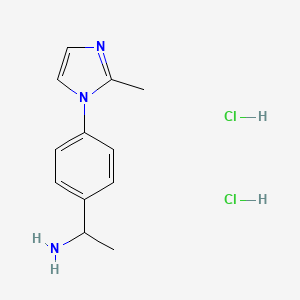 1-[4-(2-methyl-1H-imidazol-1-yl)phenyl]ethan-1-amine dihydrochloride