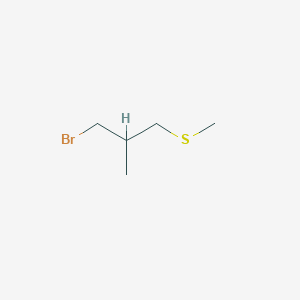 molecular formula C5H11BrS B13540688 (3-Bromo-2-methylpropyl)(methyl)sulfane 