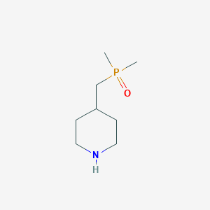 molecular formula C8H18NOP B13540725 4-[(Dimethylphosphoryl)methyl]piperidine 