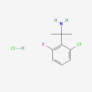 molecular formula C9H12Cl2FN B13540732 2-(2-Chloro-6-fluorophenyl)propan-2-aminehydrochloride 