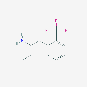 molecular formula C11H14F3N B13540809 1-[2-(Trifluoromethyl)phenyl]butan-2-amine 