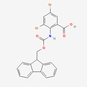 2-((((9h-Fluoren-9-yl)methoxy)carbonyl)amino)-3,5-dibromobenzoic acid