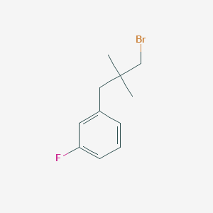 1-(3-Bromo-2,2-dimethylpropyl)-3-fluorobenzene