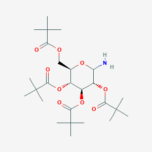 molecular formula C26H45NO9 B1354085 2,3,4,6-Tetra-O-pivaloyl-D-glucopyranosyl amine 