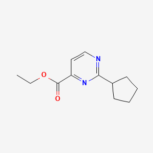 Ethyl 2-cyclopentylpyrimidine-4-carboxylate