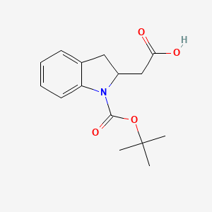 2-{1-[(tert-butoxy)carbonyl]-2,3-dihydro-1H-indol-2-yl}acetic acid