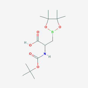 2-((Tert-butoxycarbonyl)amino)-3-(4,4,5,5-tetramethyl-1,3,2-dioxaborolan-2-YL)propanoic acid