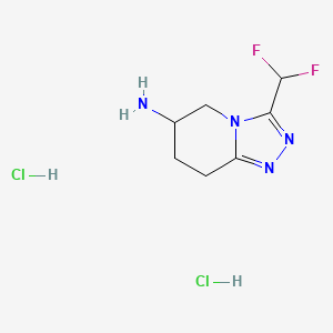 3-(difluoromethyl)-5H,6H,7H,8H-[1,2,4]triazolo[4,3-a]pyridin-6-aminedihydrochloride