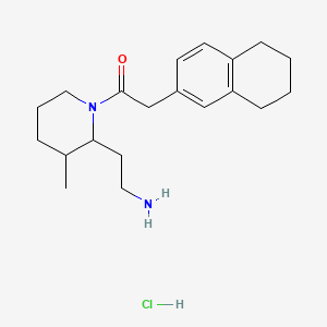 molecular formula C20H31ClN2O B13540937 1-[2-(2-Aminoethyl)-3-methylpiperidin-1-yl]-2-(5,6,7,8-tetrahydronaphthalen-2-yl)ethan-1-one hydrochloride 