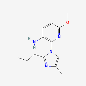 molecular formula C13H18N4O B1354097 6-methoxy-2-(4-methyl-2-propyl-1H-imidazol-1-yl)pyridin-3-amine 