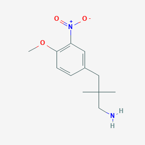 3-(4-Methoxy-3-nitrophenyl)-2,2-dimethylpropan-1-amine