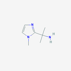 molecular formula C7H13N3 B13540992 2-(1-Methyl-2-imidazolyl)-2-propanamine 