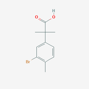 molecular formula C11H13BrO2 B13540995 2-(3-Bromo-4-methylphenyl)-2-methylpropanoic acid 