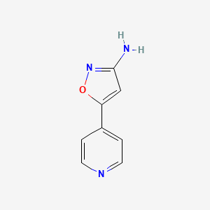 molecular formula C8H7N3O B13540997 5-(Pyridin-4-yl)isoxazol-3-amine 