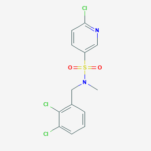 6-chloro-N-[(2,3-dichlorophenyl)methyl]-N-methylpyridine-3-sulfonamide