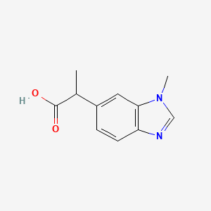 2-(1-methyl-1H-1,3-benzodiazol-6-yl)propanoic acid