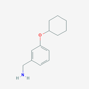 molecular formula C13H19NO B13541026 (3-(Cyclohexyloxy)phenyl)methanamine 