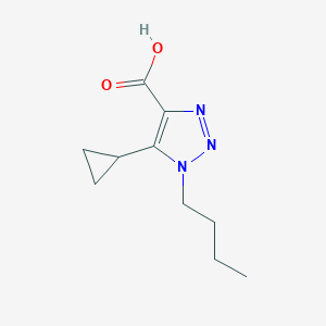 molecular formula C10H15N3O2 B13541043 1-Butyl-5-cyclopropyl-1h-1,2,3-triazole-4-carboxylic acid 