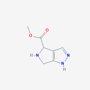 molecular formula C7H9N3O2 B13541053 Methyl 2,4,5,6-tetrahydropyrrolo[3,4-c]pyrazole-4-carboxylate 