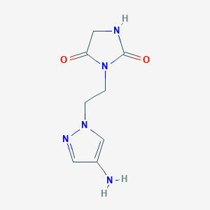 3-(2-(4-Amino-1h-pyrazol-1-yl)ethyl)imidazolidine-2,4-dione