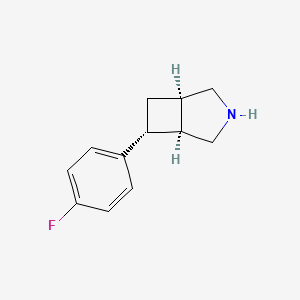 molecular formula C12H14FN B13541065 rac-(1R,5S,6R)-6-(4-fluorophenyl)-3-azabicyclo[3.2.0]heptane CAS No. 153909-77-4