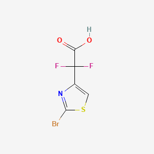 molecular formula C5H2BrF2NO2S B13541080 2-(2-Bromo-1,3-thiazol-4-yl)-2,2-difluoroaceticacid 