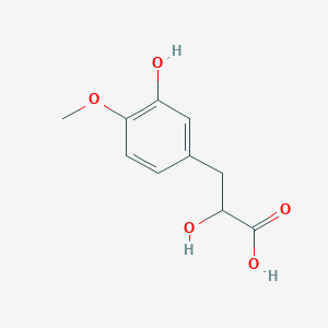 molecular formula C10H12O5 B13541090 2-Hydroxy-3-(3-hydroxy-4-methoxyphenyl)propanoic acid 