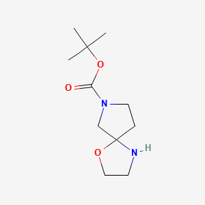 molecular formula C11H20N2O3 B13541110 Tert-butyl 1-oxa-4,7-diazaspiro[4.4]nonane-7-carboxylate 