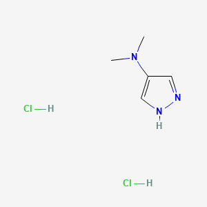 molecular formula C5H11Cl2N3 B13541131 N,N-dimethyl-1H-pyrazol-4-aminedihydrochloride 