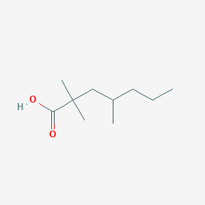 molecular formula C10H20O2 B13541146 2,2,4-Trimethylheptanoic acid CAS No. 58064-14-5