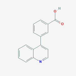 molecular formula C16H11NO2 B13541170 3-(Quinolin-4-yl)benzoic acid 