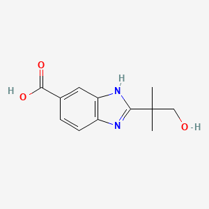 molecular formula C12H14N2O3 B13541182 2-(1-Hydroxy-2-methylpropan-2-yl)-1h-benzo[d]imidazole-5-carboxylic acid 