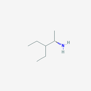 molecular formula C7H17N B13541191 (S)-3-Ethylpentan-2-amine 