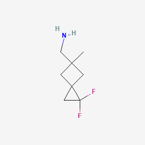 molecular formula C8H13F2N B13541195 1-{1,1-Difluoro-5-methylspiro[2.3]hexan-5-yl}methanamine 