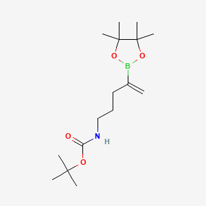 tert-Butyl (4-(4,4,5,5-tetramethyl-1,3,2-dioxaborolan-2-yl)pent-4-en-1-yl)carbamate