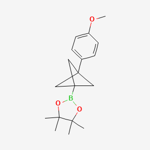 2-(3-(4-Methoxyphenyl)bicyclo[1.1.1]pentan-1-yl)-4,4,5,5-tetramethyl-1,3,2-dioxaborolane