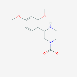 molecular formula C17H26N2O4 B13541241 Tert-butyl 3-(2,4-dimethoxyphenyl)piperazine-1-carboxylate 