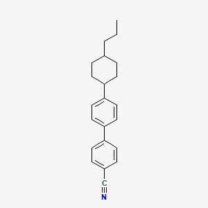 molecular formula C22H25N B1354125 4'-(trans-4-Propylcyclohexyl)-[1,1'-biphenyl]-4-carbonitrile CAS No. 94412-40-5