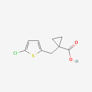 1-((5-Chlorothiophen-2-yl)methyl)cyclopropane-1-carboxylic acid