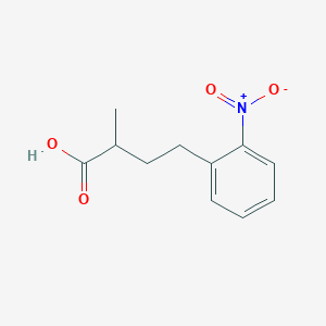 molecular formula C11H13NO4 B13541289 2-Methyl-4-(2-nitrophenyl)butanoic acid 